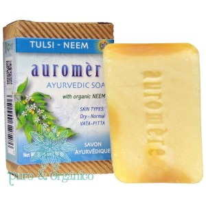 Auromere Jabon Ayurvedico Con Neem Y Tulsi 78gr piel seca-normal