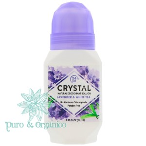 Crystal Clear Desodorante Natural de Lavanda y Te Roll-on 66ml