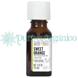 Aura Cacia Aceite Puro de Naranja Dulce 15ml Sweet Orange oil Colombia