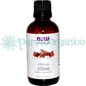 NOW Foods Clavo Aceites Esenciales 59ml Puro Eugenia Caryophyllata Clove oil l Puro y Organico Colombia