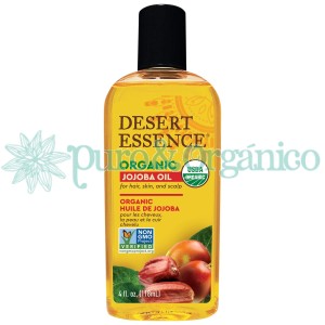 Desert Essence Aceite de Jojoba 118ml Orgánico para el Cabello Piel y Cuero