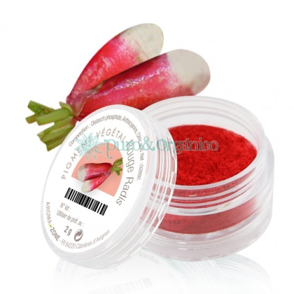 Pigmento vegetal de Rabano Rojo 2gr Rouge radis para esmaltes y labiales