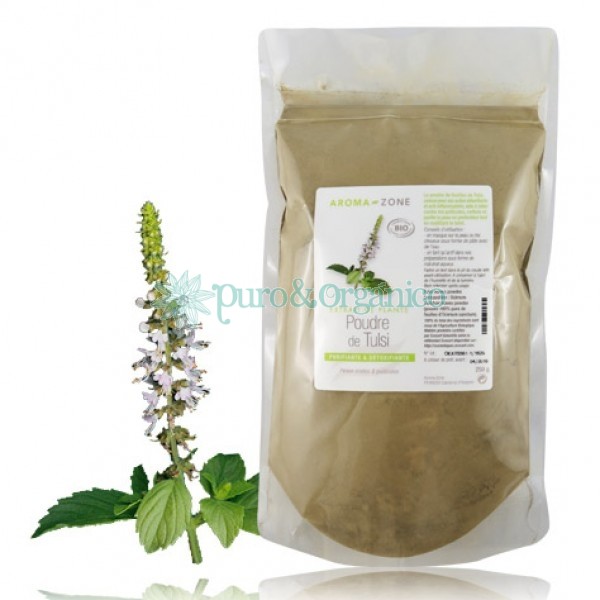Polvo Organico de Tulsi BIO-250 gramos Puro y Organico Colombia