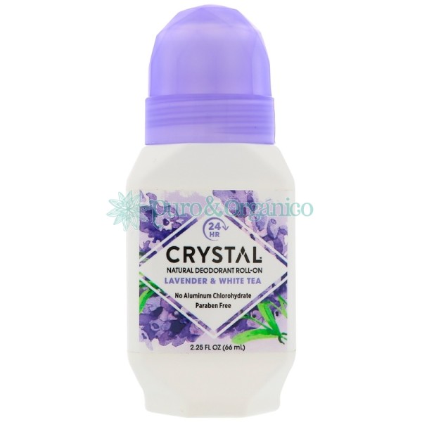 Crystal Clear Desodorante Natural de Lavanda y Te Roll-on 66ml