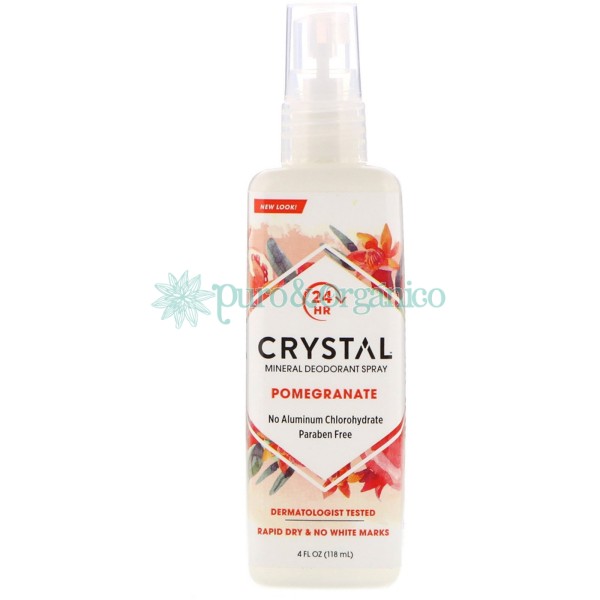 Desodorante con Granada Crystal Sin Aluminio 118ml con alumbre