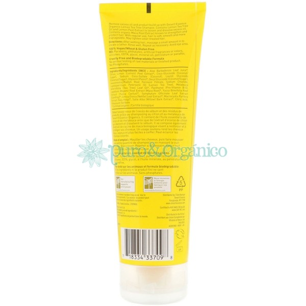 Desert Essence Organics Shampoo con Limon y Arbol de Te 237ml Tienda Puro y Organico Colombia