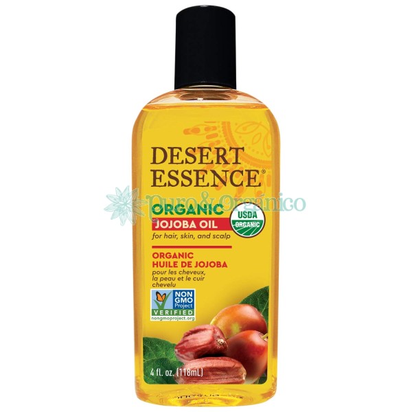 Desert Essence Aceite de Jojoba 118ml Orgánico para el Cabello Piel y Cuero Bogota Cali Medellin Colombia